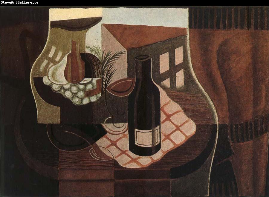 Juan Gris The small round table in front of Window